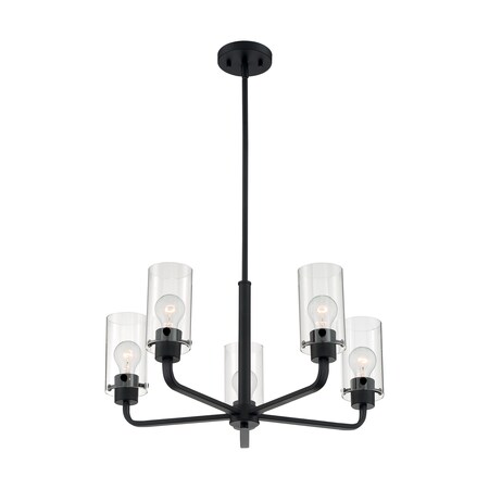 Nuvo Fixture, Chandelier, 5-Lght, Incandescent, 60W, 120V, A19, Medium Base, Height: 13.50 60/7275